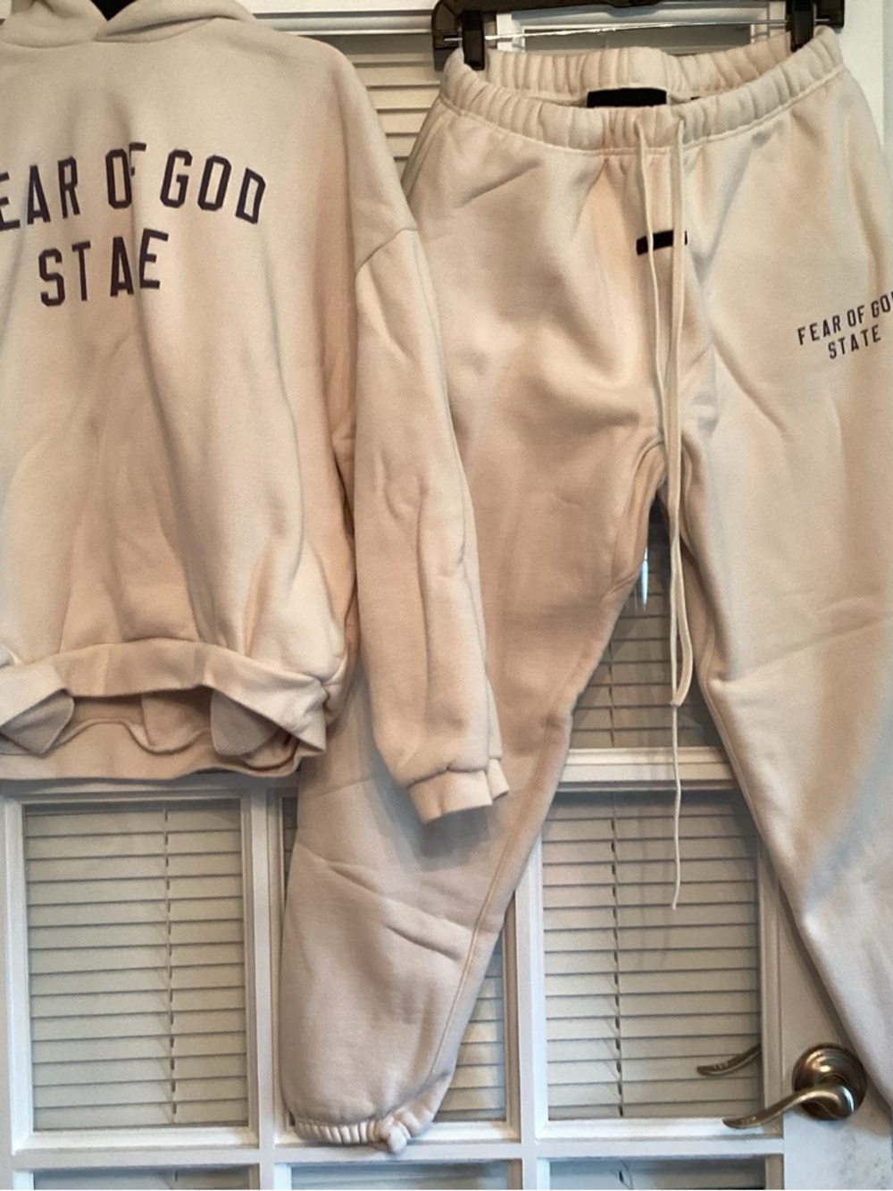 Fear of God Beige State Hoodie & Joggers Set